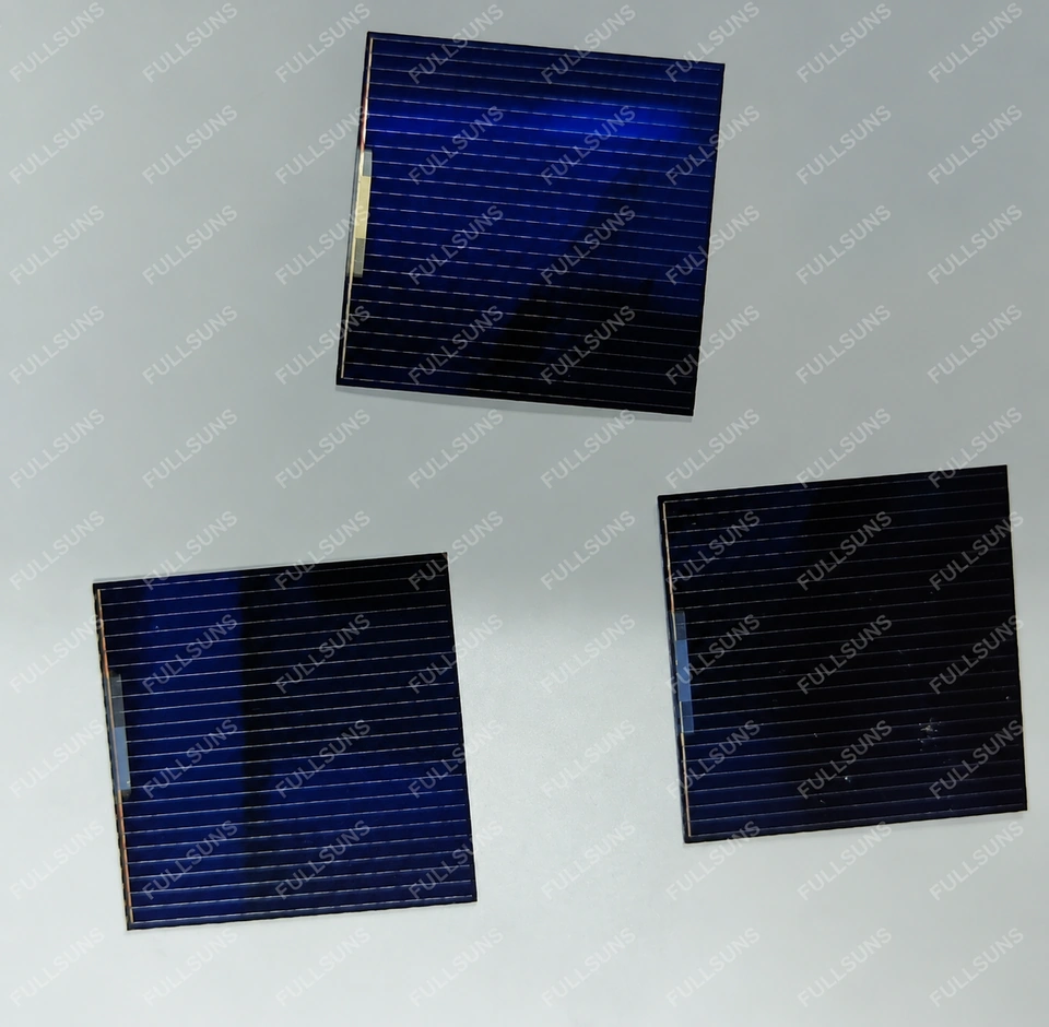 FULLSUNS photovoltaic cell samples for radioluminescent energy conversion.
