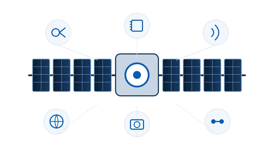 Engineering concept of spacecraft payloads and solar array configuration